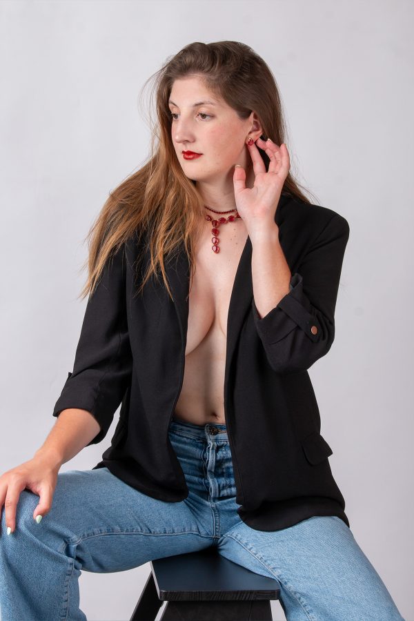 Conjunto de Semijoias – Elegância Intemporal em Tons Rubi