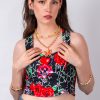 Colar Borboleta Coral – Banho de Ouro 18K