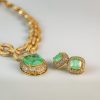 Conjunto de Semijoias – Elegância em Verde Turmalina