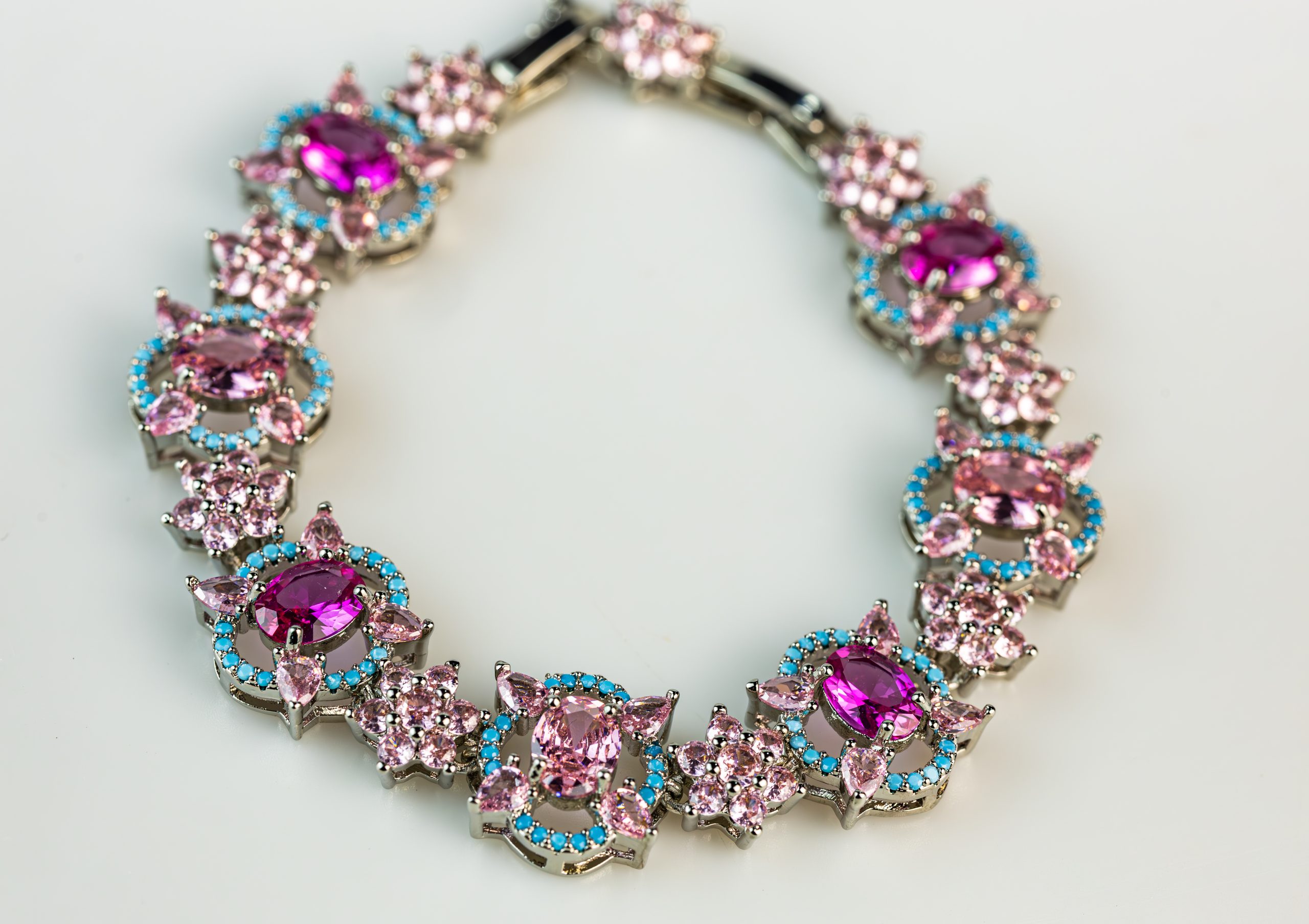 Pulseira Luxo Floral Rosa