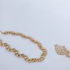 Conjunto de Semijoia Banhado a Ouro 18K com Zircônias cor cristal