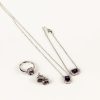 Conjunto em Prata 925 com Zircônia Ametista 