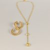 Conjunto Banhado a ouro 18k com Zircónias Citrino